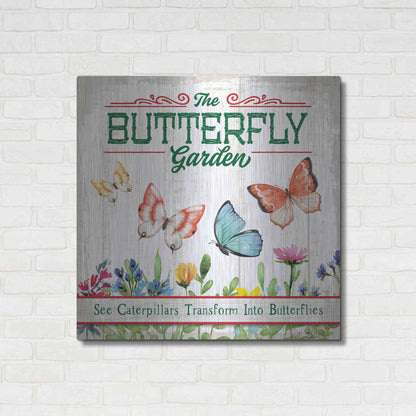 Luxe Metal Art 'Butterly Farm' by Mollie B, Metal Wall Art,36x36