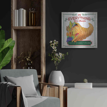 Luxe Metal Art 'Give Thanks' by Mollie B, Metal Wall Art,24x24