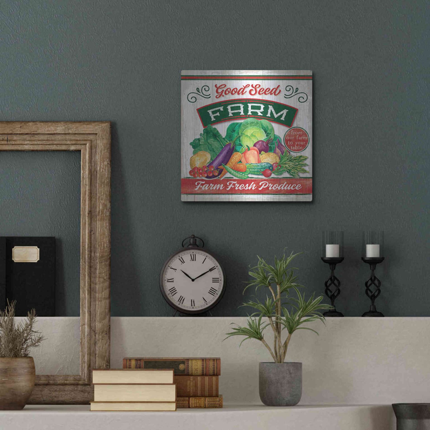 Luxe Metal Art 'Good Seed' by Mollie B, Metal Wall Art,12x12