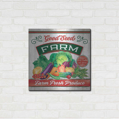 Luxe Metal Art 'Good Seed' by Mollie B, Metal Wall Art,24x24