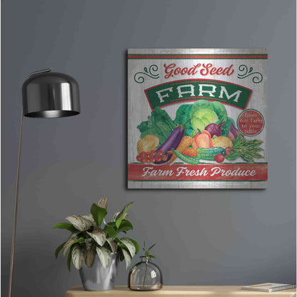 Luxe Metal Art 'Good Seed' by Mollie B, Metal Wall Art,24x24