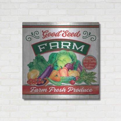 Luxe Metal Art 'Good Seed' by Mollie B, Metal Wall Art,36x36