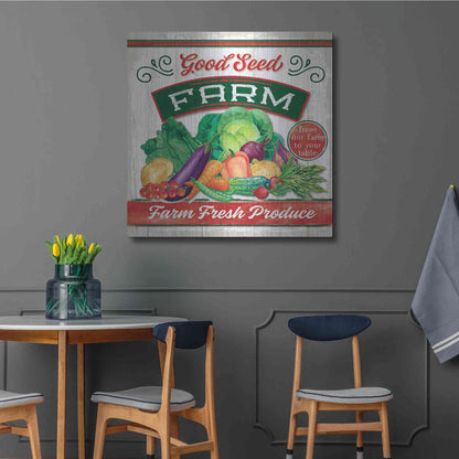 Luxe Metal Art 'Good Seed' by Mollie B, Metal Wall Art,36x36