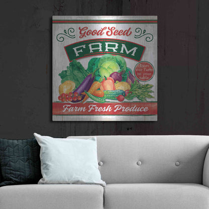 Luxe Metal Art 'Good Seed' by Mollie B, Metal Wall Art,36x36