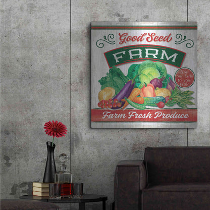 Luxe Metal Art 'Good Seed' by Mollie B, Metal Wall Art,36x36