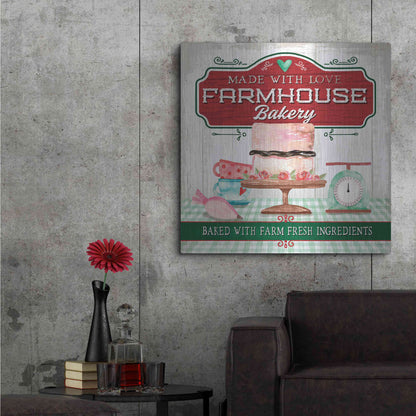 Luxe Metal Art 'Made With Love Bakery' by Mollie B, Metal Wall Art,36x36