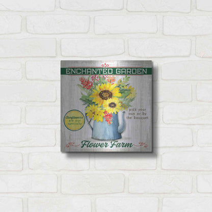 Luxe Metal Art 'Sunflower' by Mollie B, Metal Wall Art,12x12