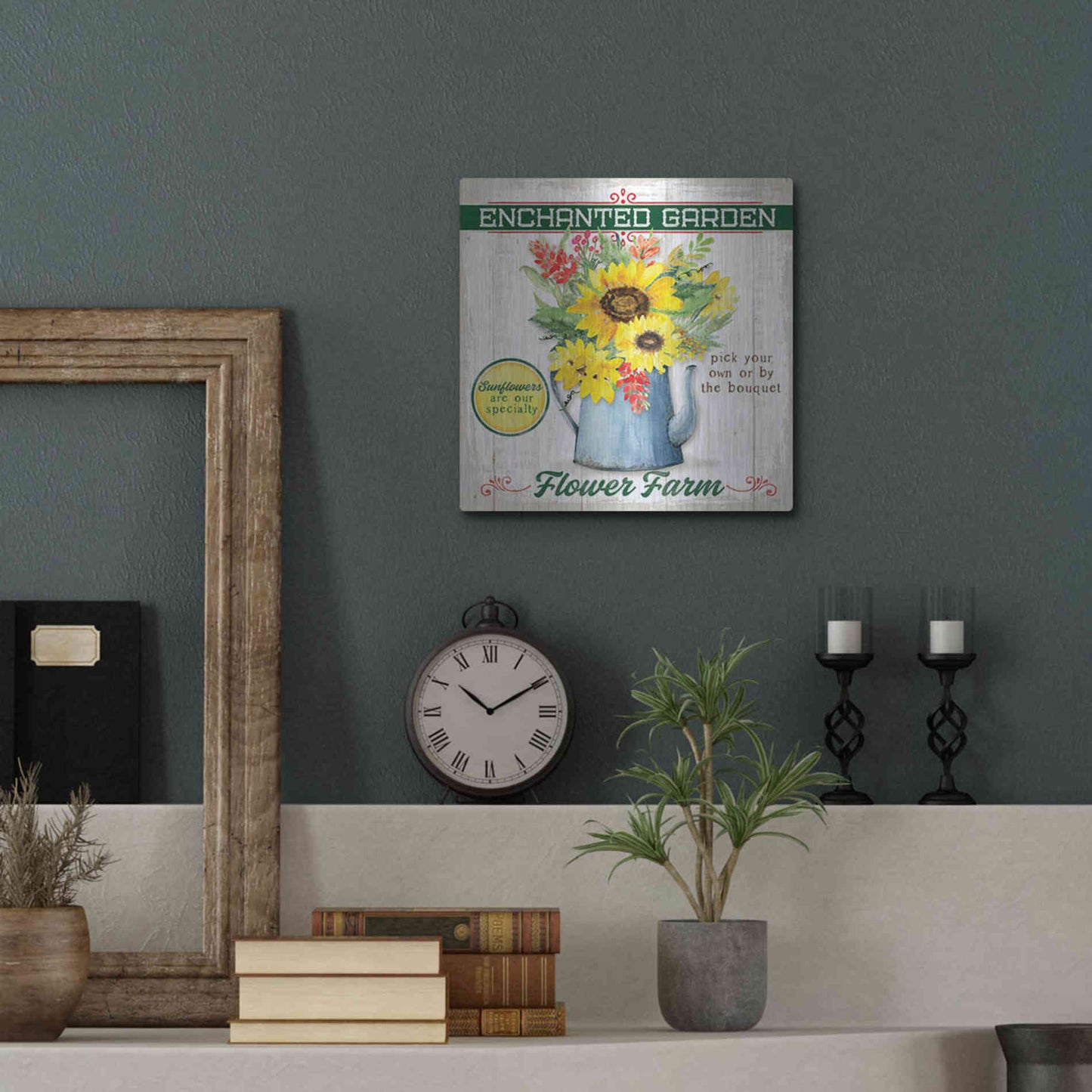 Luxe Metal Art 'Sunflower' by Mollie B, Metal Wall Art,12x12