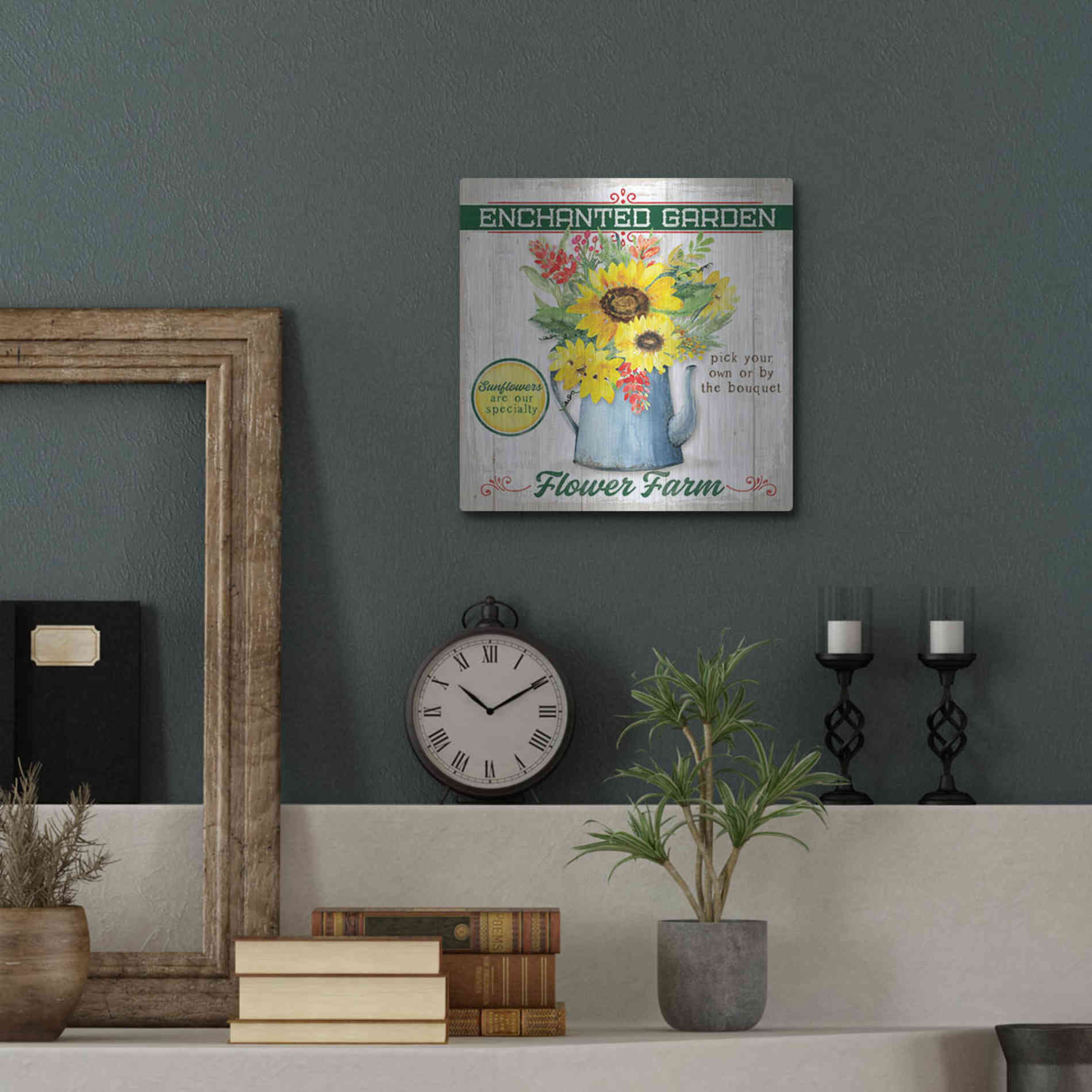 Luxe Metal Art 'Sunflower' by Mollie B, Metal Wall Art,12x12