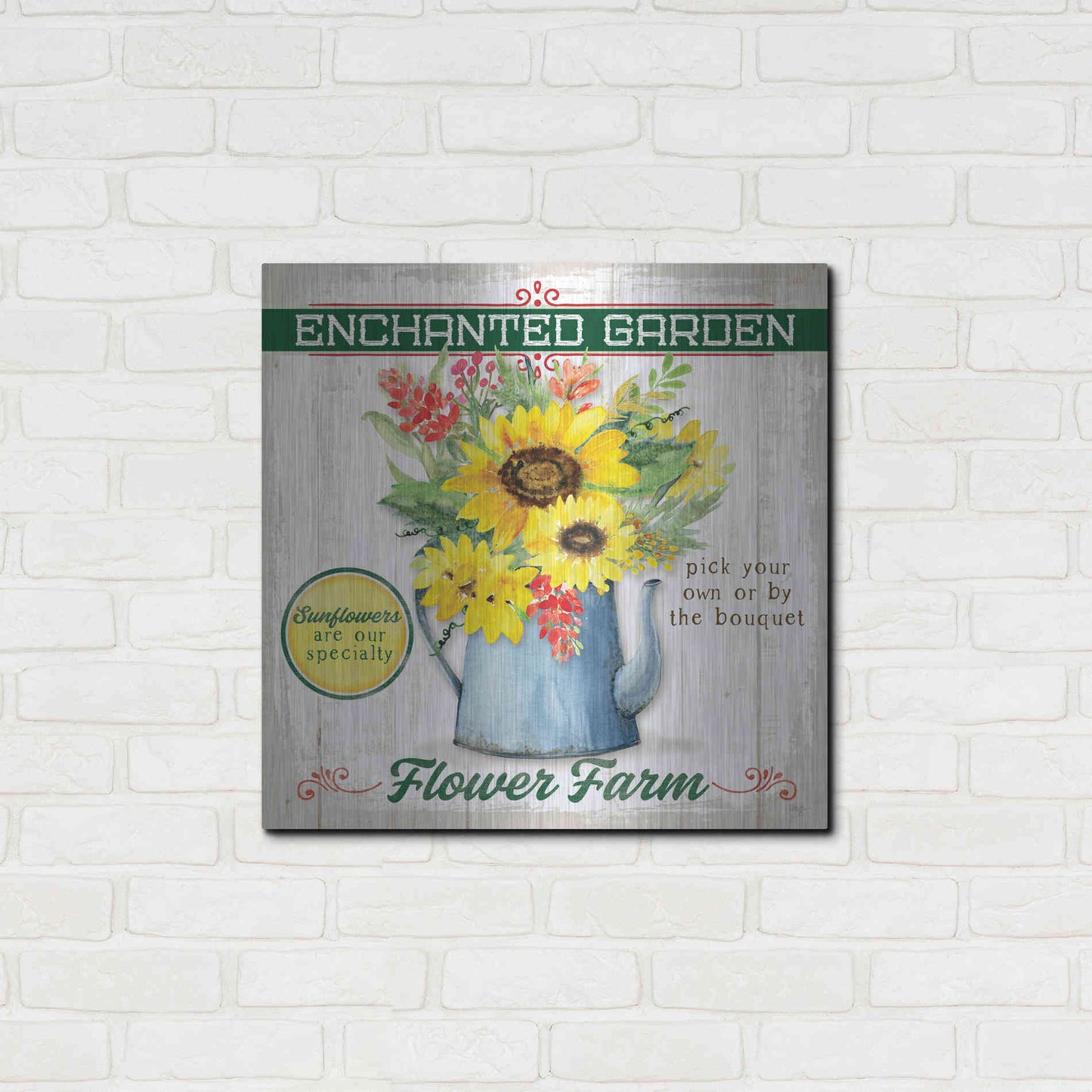 Luxe Metal Art 'Sunflower' by Mollie B, Metal Wall Art,24x24