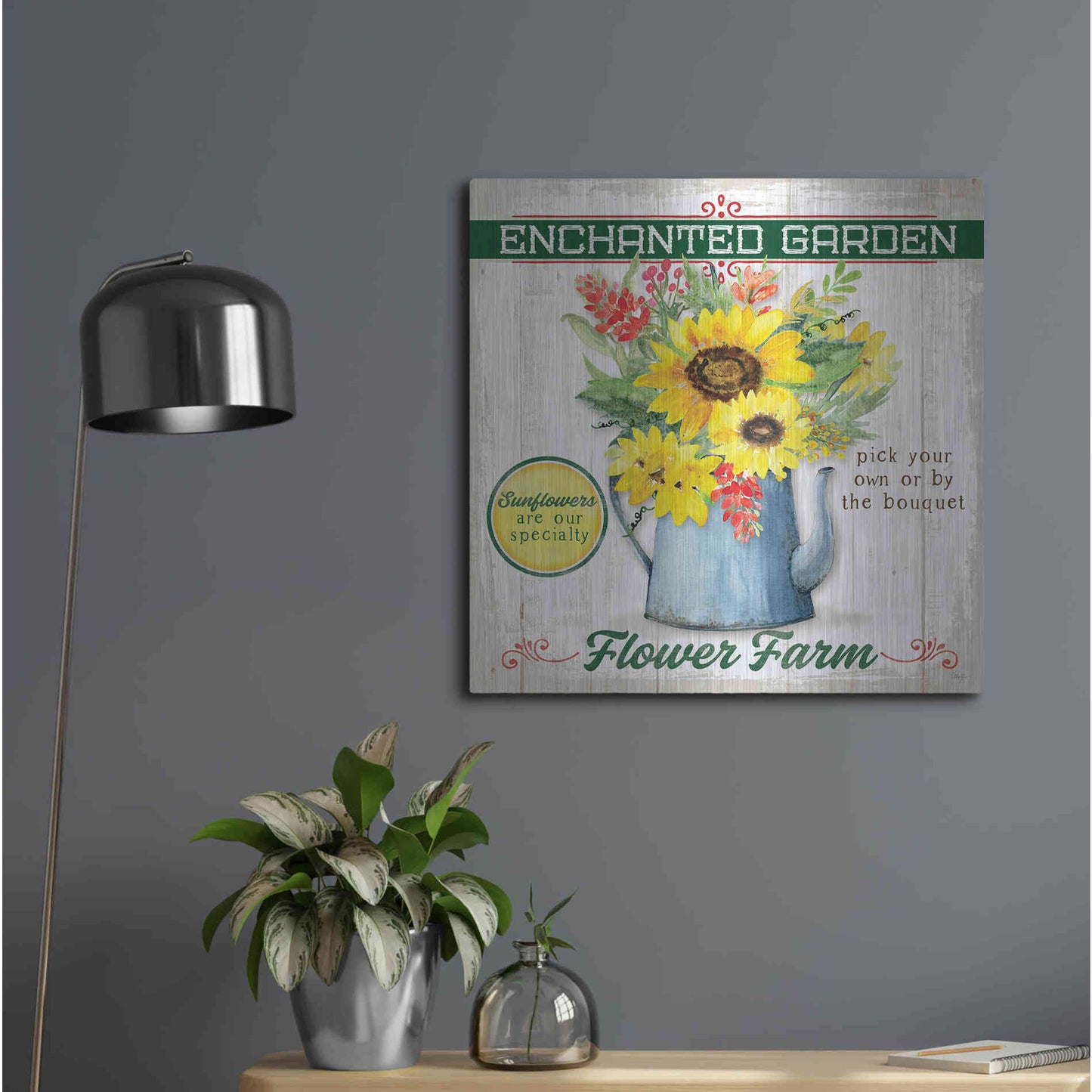 Luxe Metal Art 'Sunflower' by Mollie B, Metal Wall Art,24x24