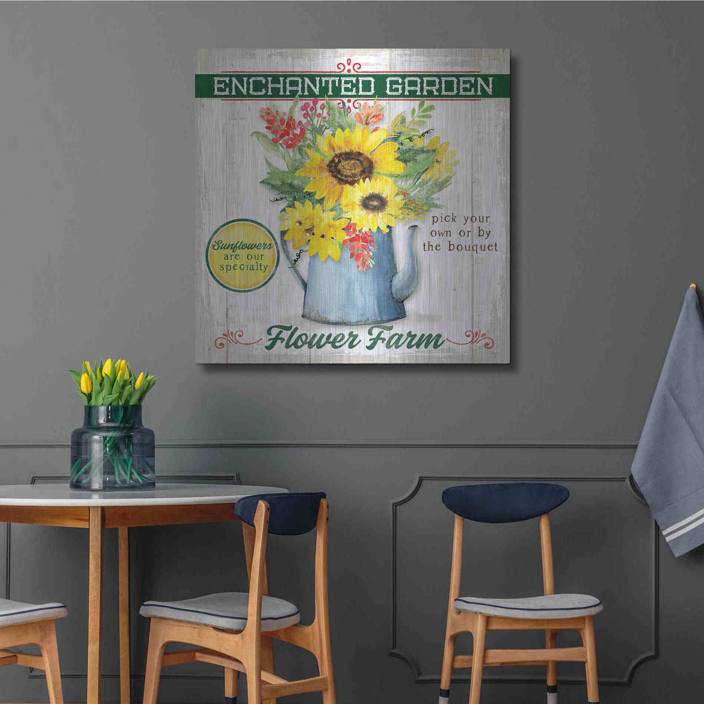 Luxe Metal Art 'Sunflower' by Mollie B, Metal Wall Art,36x36