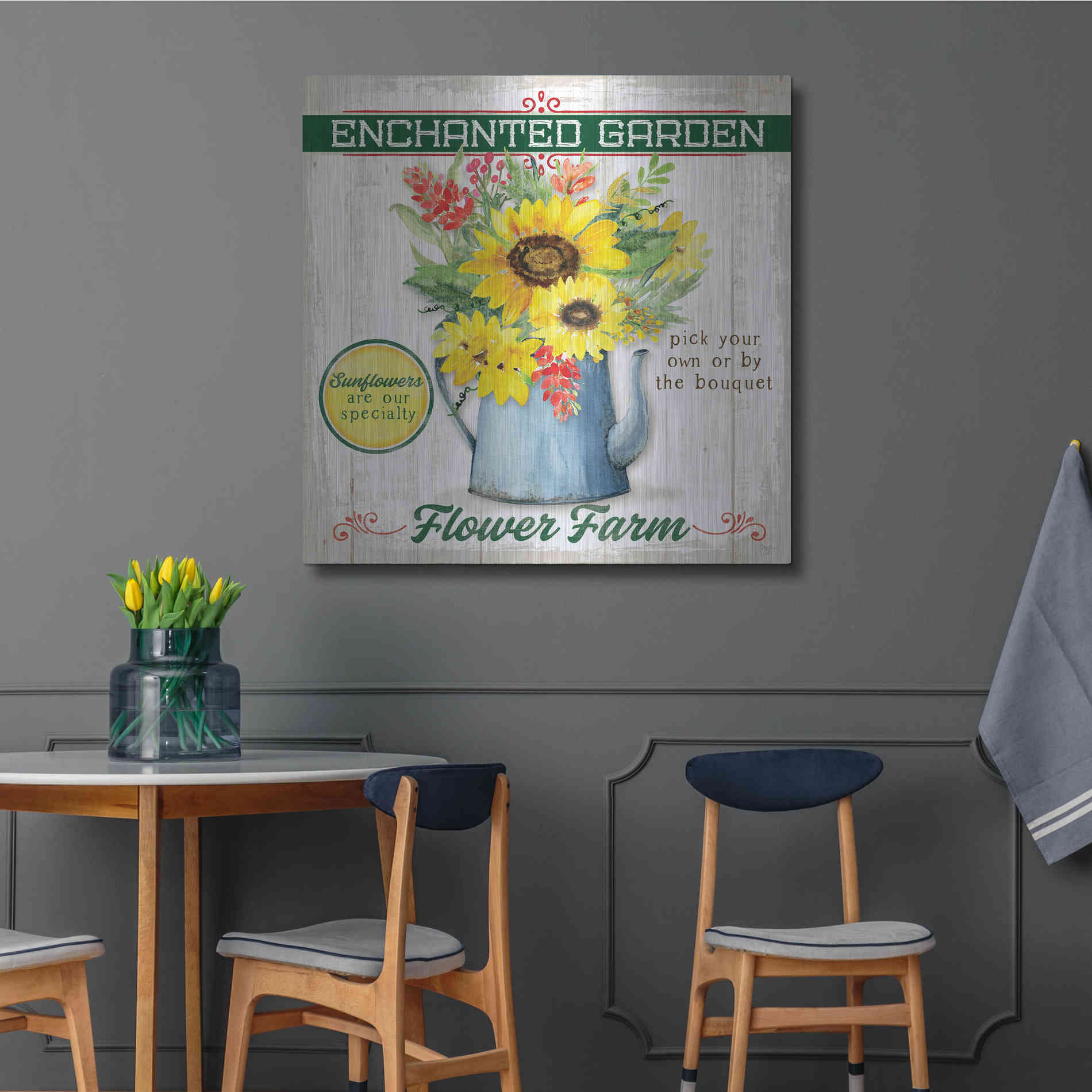 Luxe Metal Art 'Sunflower' by Mollie B, Metal Wall Art,36x36