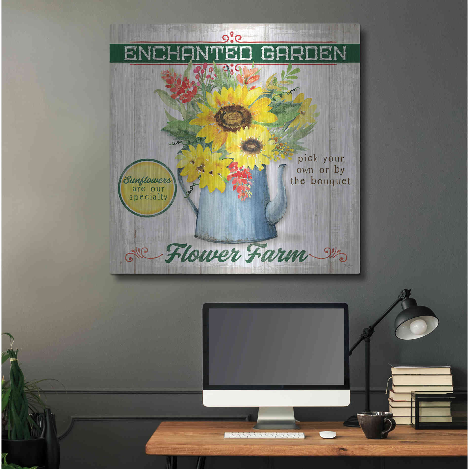 Luxe Metal Art 'Sunflower' by Mollie B, Metal Wall Art,36x36