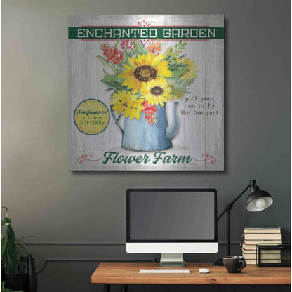 Luxe Metal Art 'Sunflower' by Mollie B, Metal Wall Art,36x36