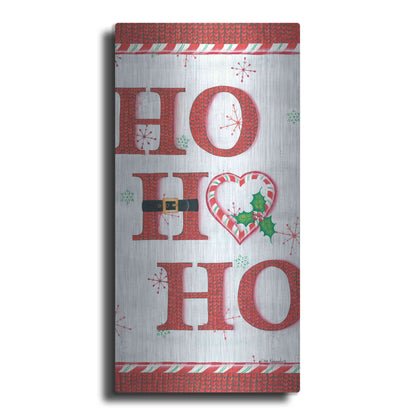 Luxe Metal Art 'Ho Ho Ho' by Lisa Kennedy, Metal Wall Art