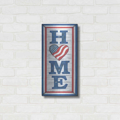 Luxe Metal Art 'Patriotic Home' by Lisa Kennedy, Metal Wall Art,12x24