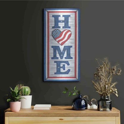 Luxe Metal Art 'Patriotic Home' by Lisa Kennedy, Metal Wall Art,12x24