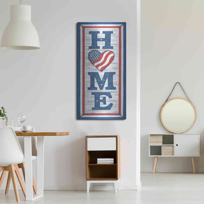 Luxe Metal Art 'Patriotic Home' by Lisa Kennedy, Metal Wall Art,24x48