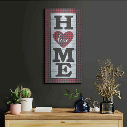 Luxe Metal Art 'Love Home' by Lisa Kennedy, Metal Wall Art,12x24