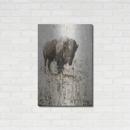 Luxe Metal Art 'Lone Buffalo' by Matt Flint, Metal Wall Art,24x36