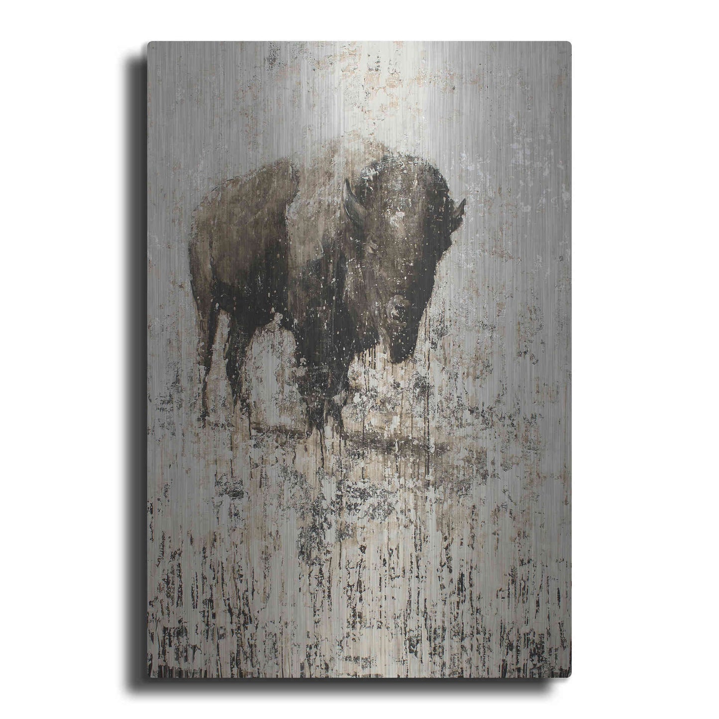 Luxe Metal Art 'Lone Buffalo' by Matt Flint, Metal Wall Art
