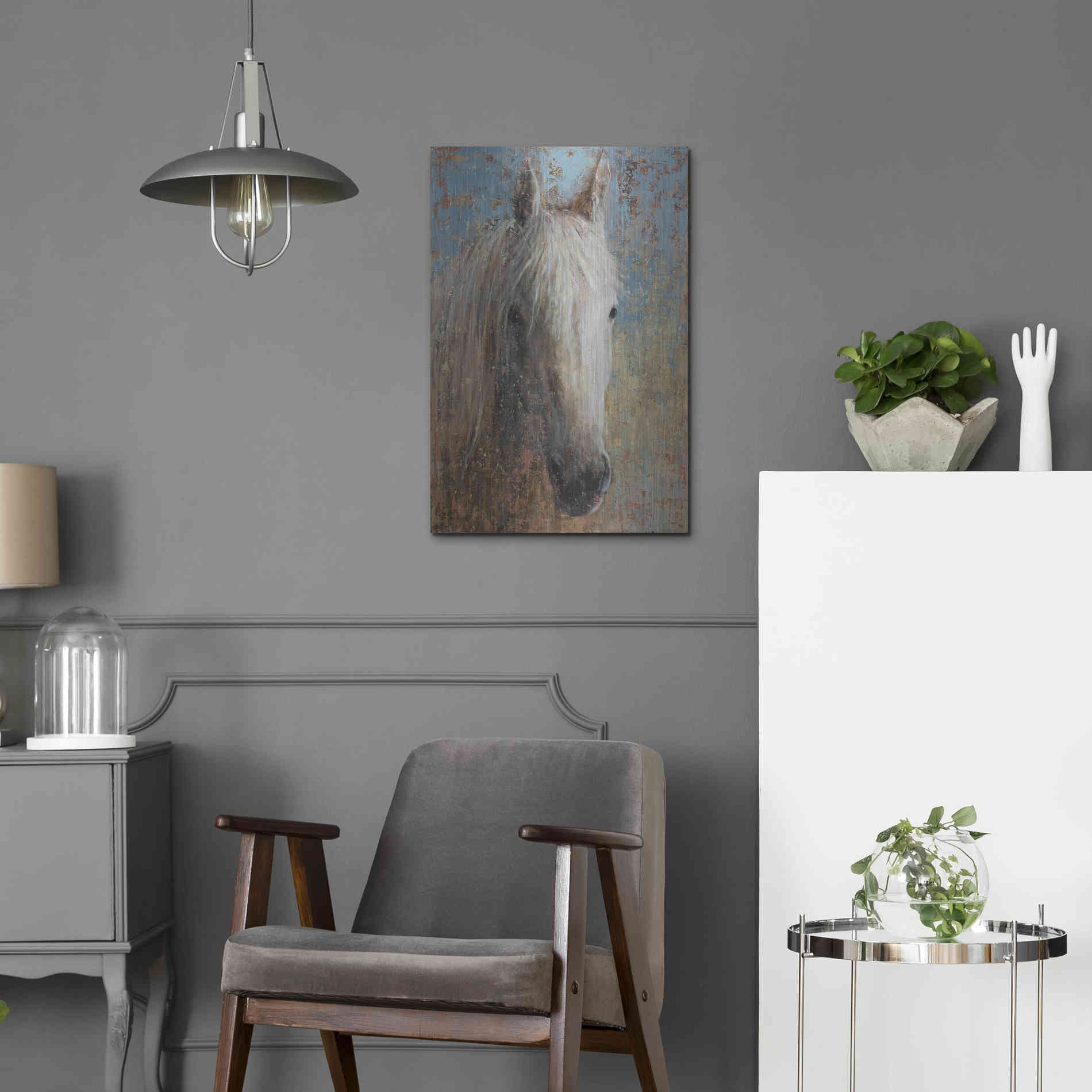 Luxe Metal Art 'From the Valley' by Matt Flint, Metal Wall Art,16x24
