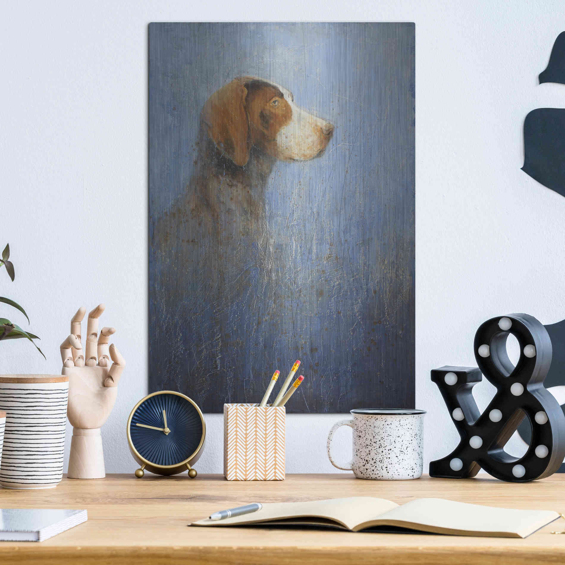 Luxe Metal Art 'A Very Good Dog' by Matt Flint, Metal Wall Art,12x16