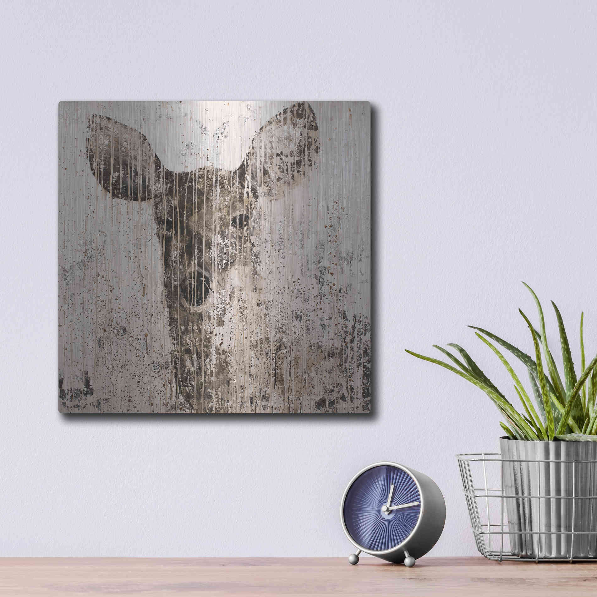 Luxe Metal Art 'The Matriarch' by Matt Flint, Metal Wall Art,12x12