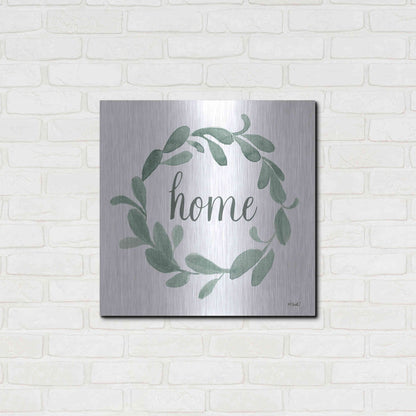 Luxe Metal Art 'Welcome Home Wreath' by Kate Sherrill, Metal Wall Art,24x24