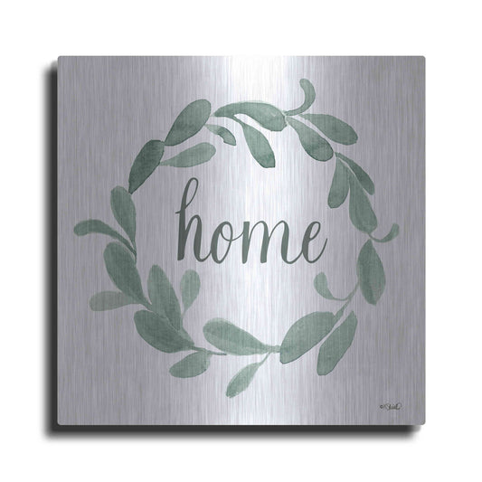 Luxe Metal Art 'Welcome Home Wreath' by Kate Sherrill, Metal Wall Art
