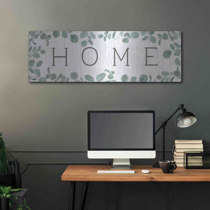 Luxe Metal Art 'Home Eucalyptus I' by Kate Sherrill, Metal Wall Art,48x16
