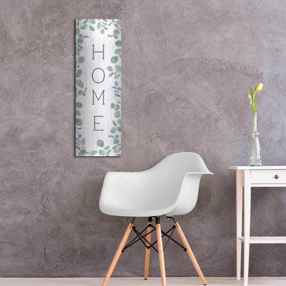 Luxe Metal Art 'Home Eucalyptus II' by Kate Sherrill, Metal Wall Art,12x36