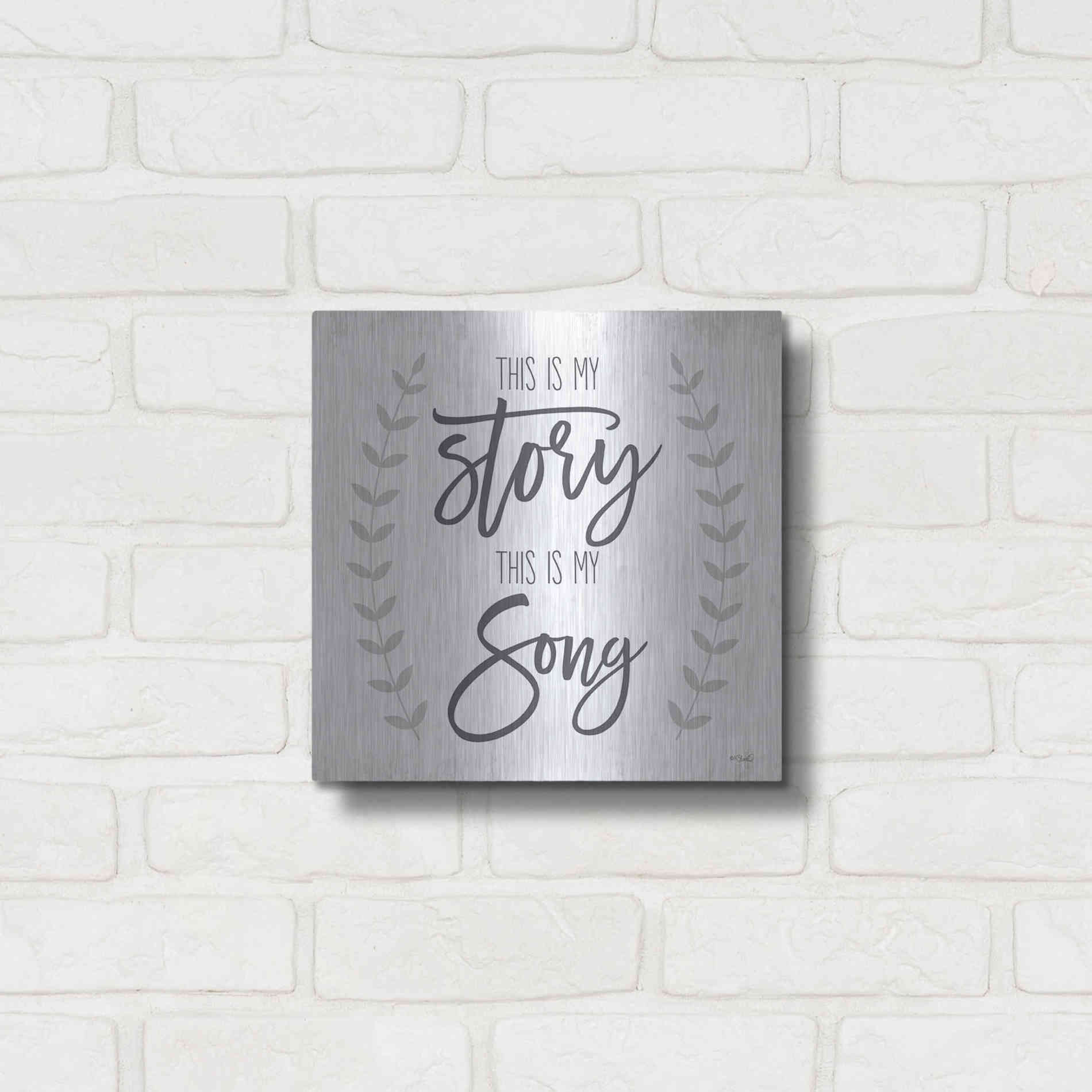 Luxe Metal Art 'This is My Story I' by Kate Sherrill, Metal Wall Art,12x12