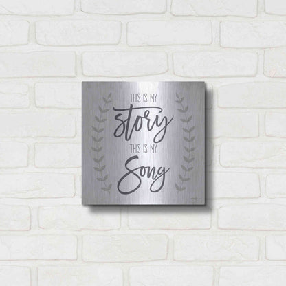 Luxe Metal Art 'This is My Story I' by Kate Sherrill, Metal Wall Art,12x12