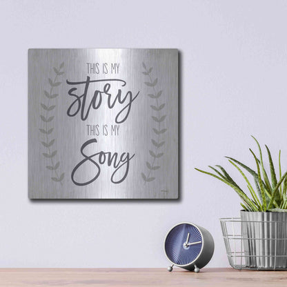 Luxe Metal Art 'This is My Story I' by Kate Sherrill, Metal Wall Art,12x12