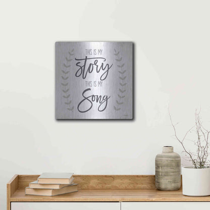 Luxe Metal Art 'This is My Story I' by Kate Sherrill, Metal Wall Art,12x12
