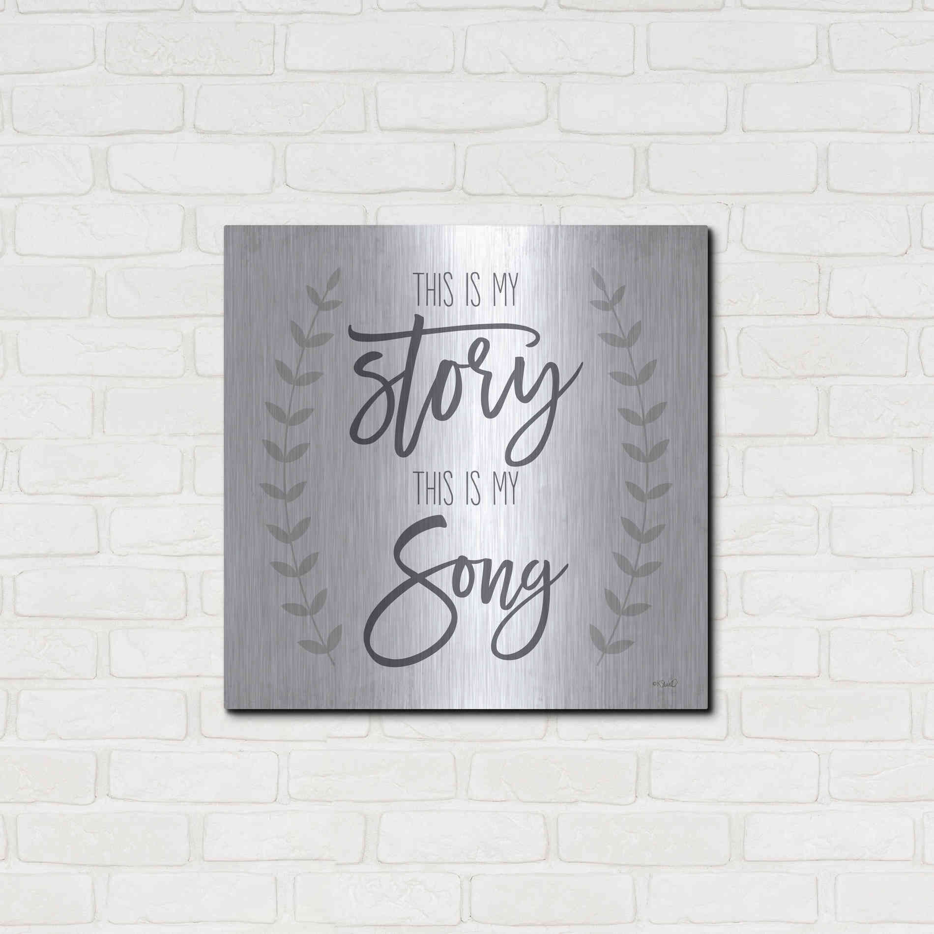 Luxe Metal Art 'This is My Story I' by Kate Sherrill, Metal Wall Art,24x24