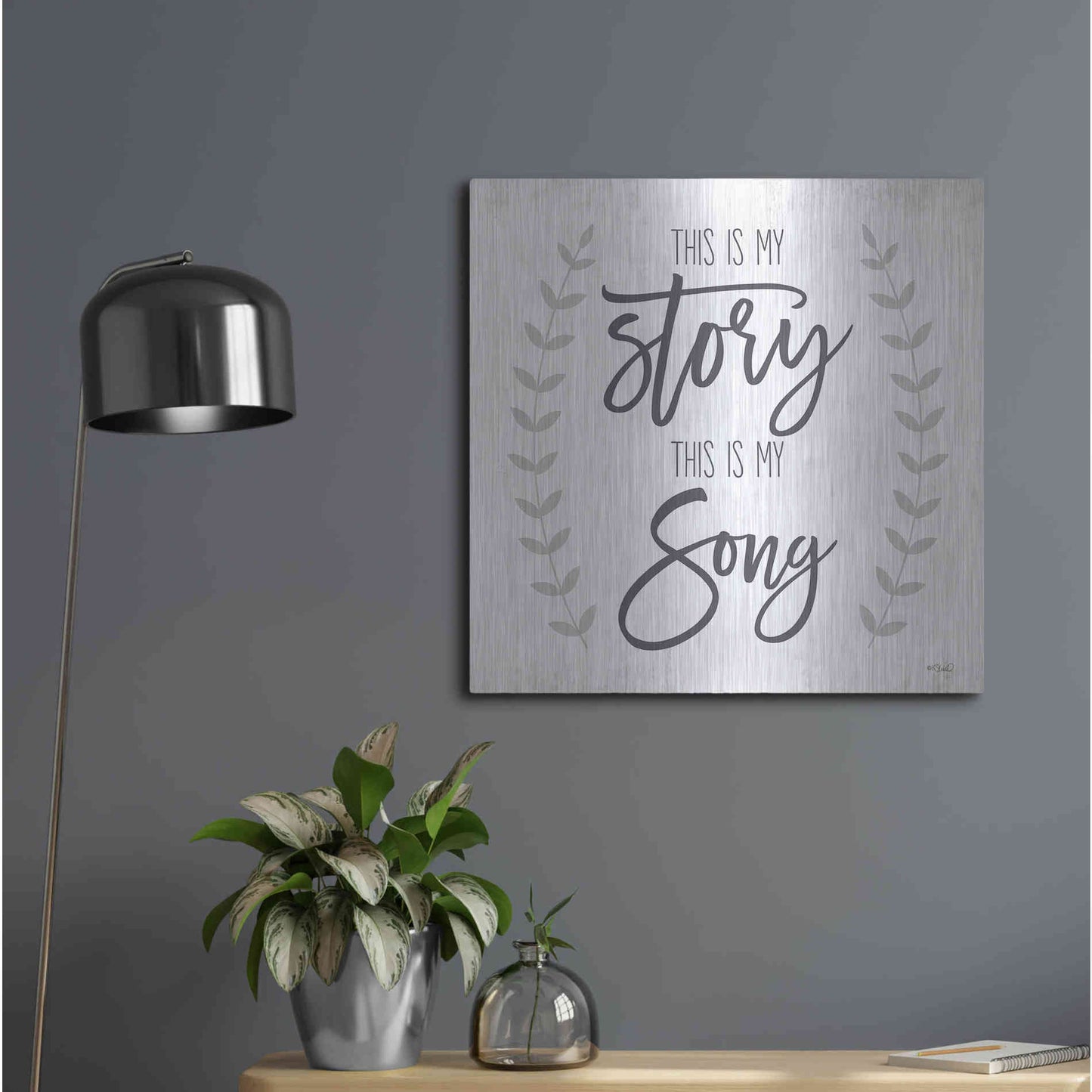 Luxe Metal Art 'This is My Story I' by Kate Sherrill, Metal Wall Art,24x24
