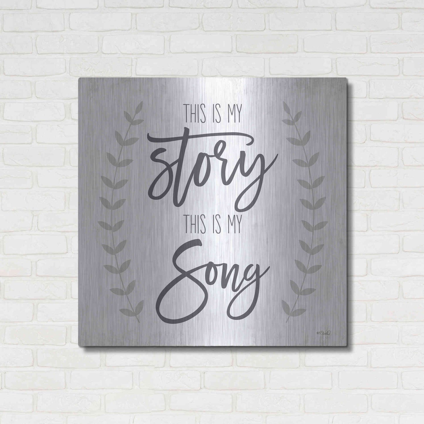 Luxe Metal Art 'This is My Story I' by Kate Sherrill, Metal Wall Art,36x36