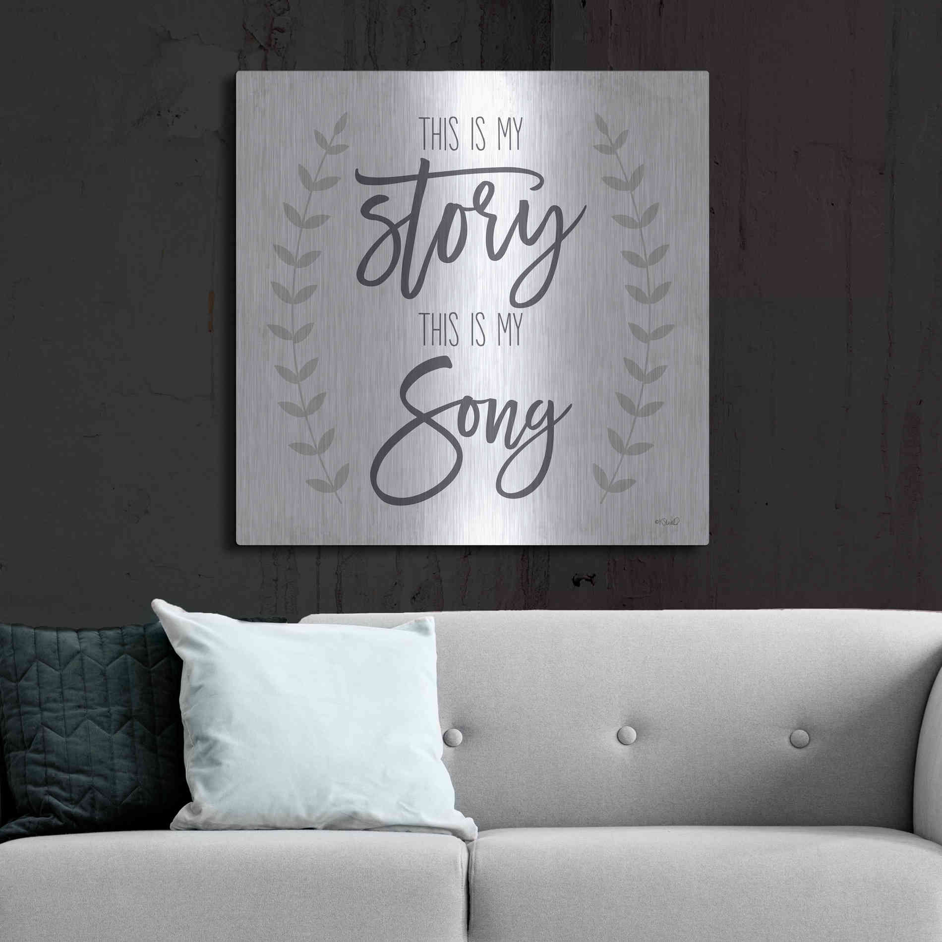 Luxe Metal Art 'This is My Story I' by Kate Sherrill, Metal Wall Art,36x36