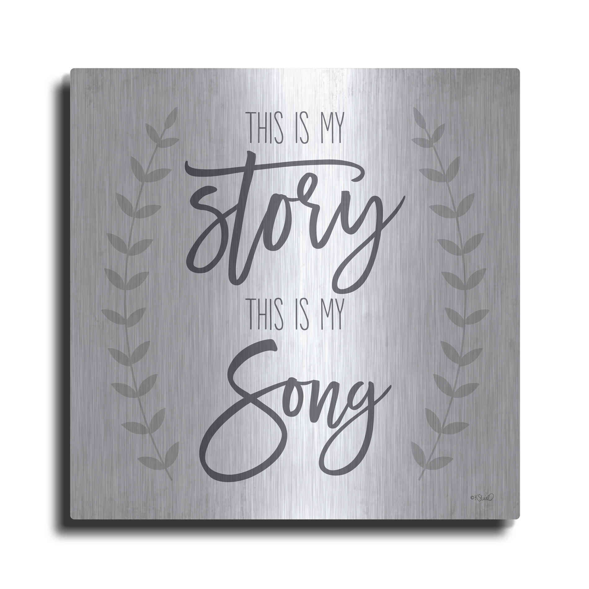 Luxe Metal Art 'This is My Story I' by Kate Sherrill, Metal Wall Art