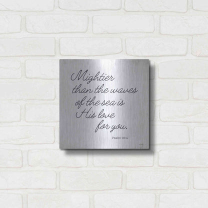 Luxe Metal Art 'Mightier than the Waves' by Kate Sherrill, Metal Wall Art,12x12