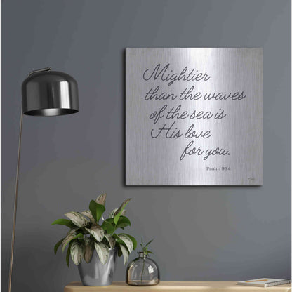 Luxe Metal Art 'Mightier than the Waves' by Kate Sherrill, Metal Wall Art,24x24