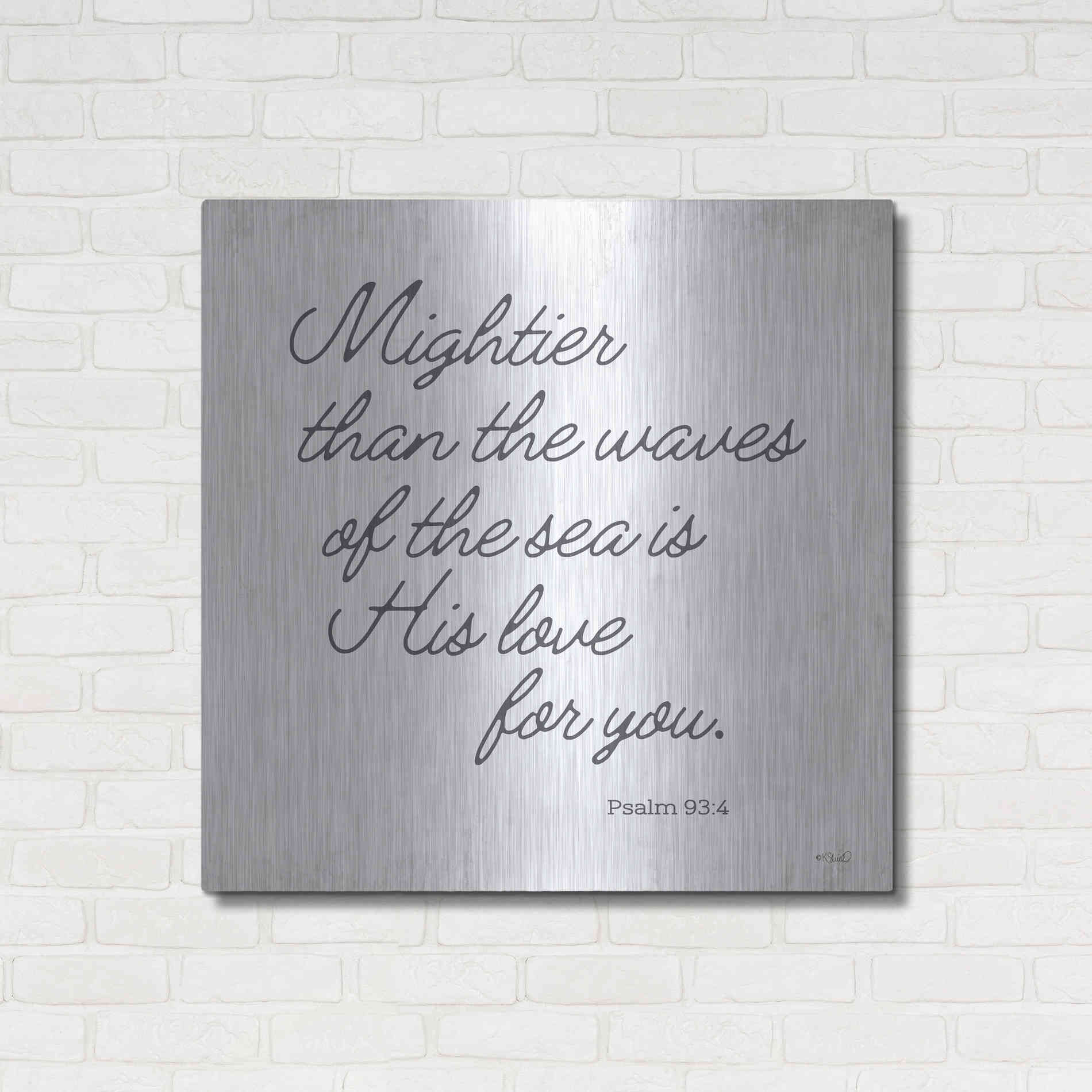 Luxe Metal Art 'Mightier than the Waves' by Kate Sherrill, Metal Wall Art,36x36