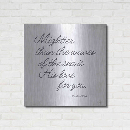Luxe Metal Art 'Mightier than the Waves' by Kate Sherrill, Metal Wall Art,36x36