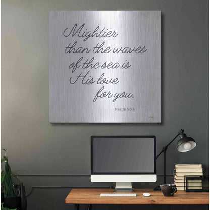 Luxe Metal Art 'Mightier than the Waves' by Kate Sherrill, Metal Wall Art,36x36
