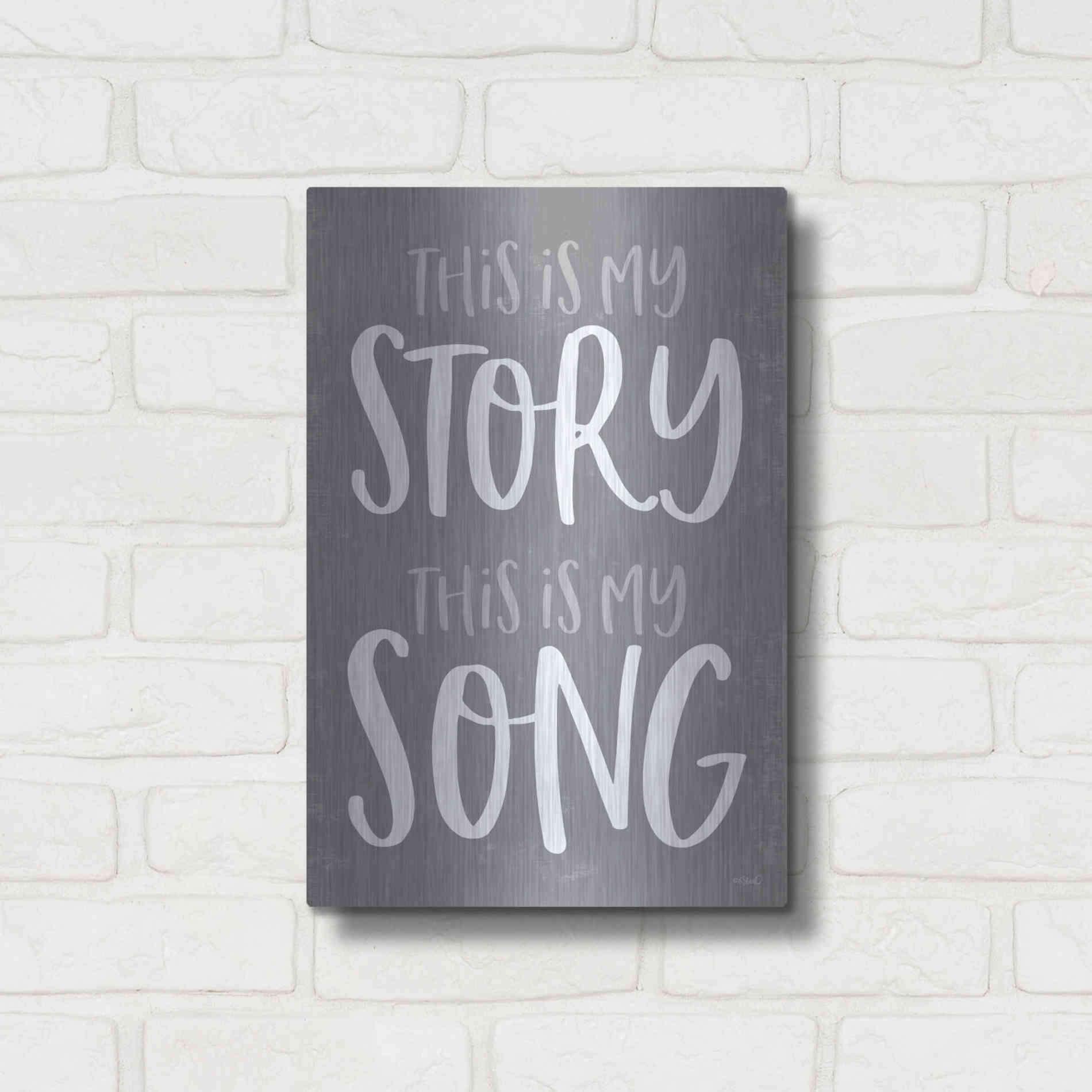 Luxe Metal Art 'This Is My Story' by Kate Sherrill, Metal Wall Art,12x16