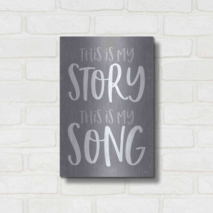Luxe Metal Art 'This Is My Story' by Kate Sherrill, Metal Wall Art,12x16