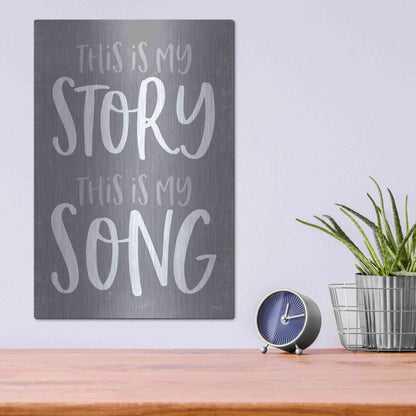 Luxe Metal Art 'This Is My Story' by Kate Sherrill, Metal Wall Art,12x16